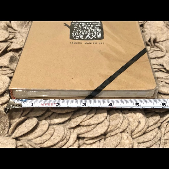 Lined Hardcover Journal Notebook MANISM Abe Lincoln Quote - Picture 9 of 9